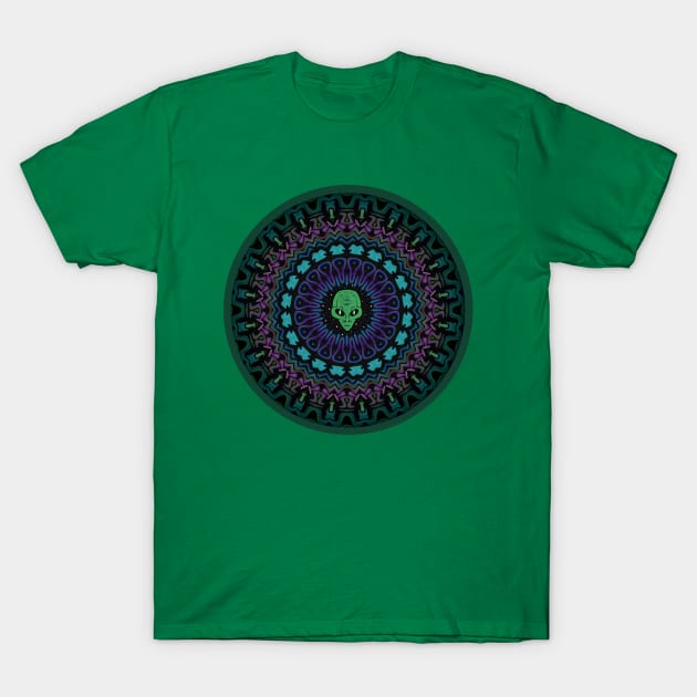 Aliens Exist Green Alien Head T-Shirt by SartorisArt1